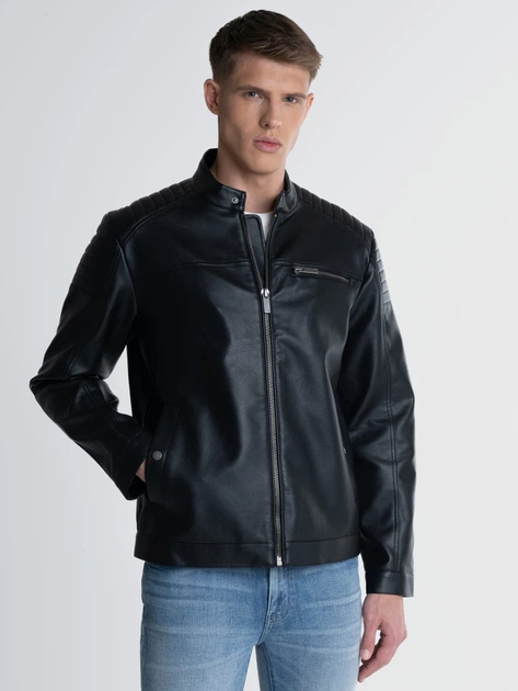 Kurtka skórzana męska Big Star Faris-906 M Czarna (5900714701901) - obraz 1