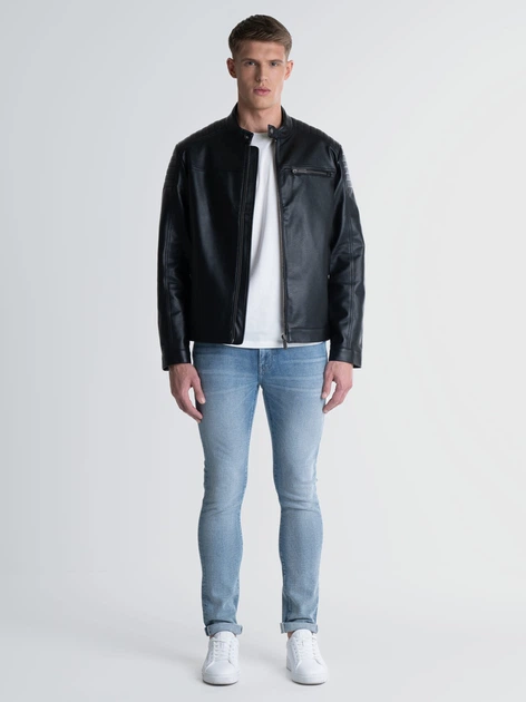 Kurtka skórzana męska Big Star Faris-906 M Czarna (5900714701901) - obraz 4
