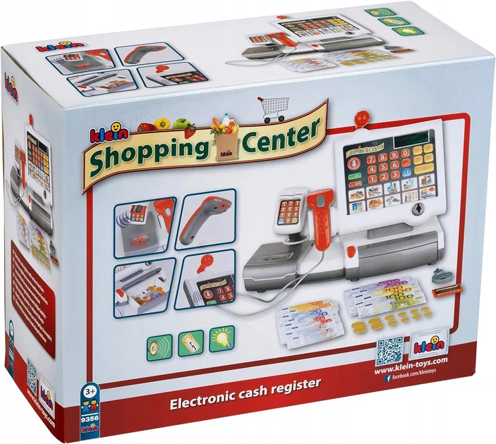 Zestaw zabawkowy Klein kasa sklepowa z terminalem i skanerem 9356 (4009847093561) - obraz 3