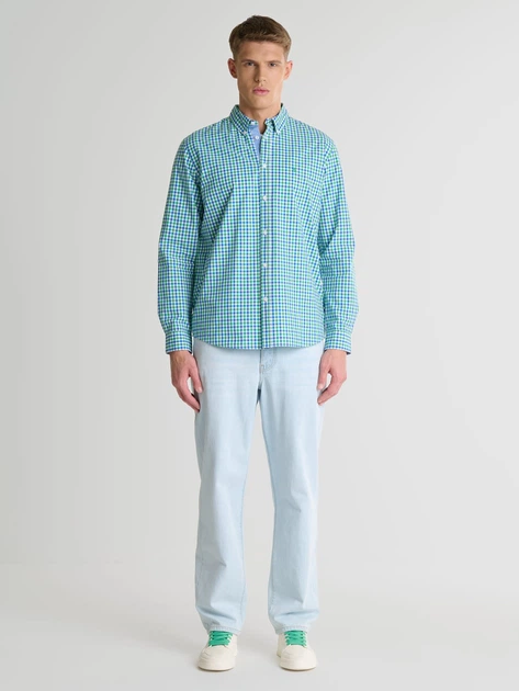 Сорочка бавовняна чоловіча Big Star Mowerin-301 XXXL Зелена (5900714700300) - зображення 4