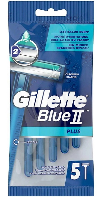 Maszynka do golenia dla mężczyzn Gillette Blue 2 Plus 5 szt (7702018468034) - obraz 1