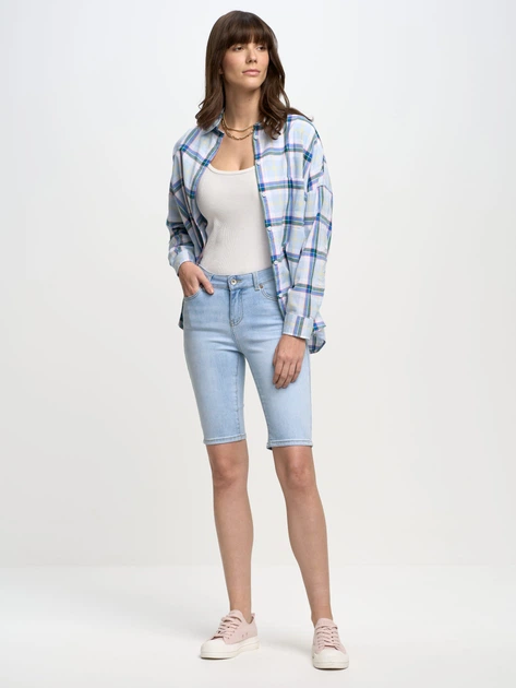 Шорти джинсові жіночі Big Star Shira-100 W33 Світло-блакитні (5900714704292) - зображення 5