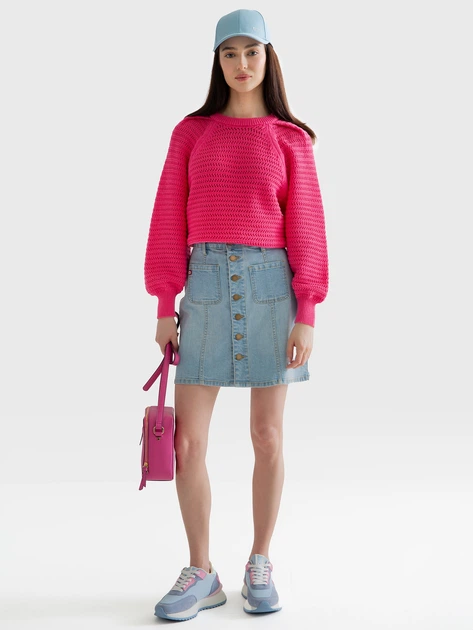 Спідниця джинсова міні літня жіноча Big Star ALMRA W27 Блакитна (5900714698966) - зображення 1