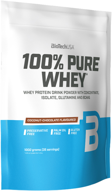 Протеїн Biotech 100% Pure Whey 1000 г Кокос-шоколад (5999076238200) - зображення 1