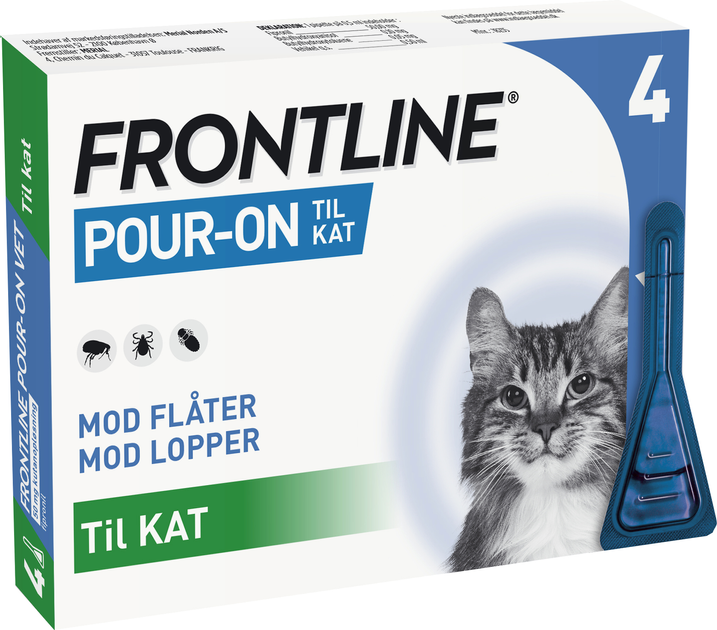 Krople na pchły i kleszcze dla kotów Boehringer Ingelheim Frontline Pouron vet 4 x 0.50 ml (7046260736528) - obraz 1