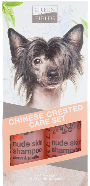 Zestaw do pielęgnacji grzywacza dla psów Greenfields Chinese Crested Care Set 2 x 250 ml (8718836723391) - obraz 1