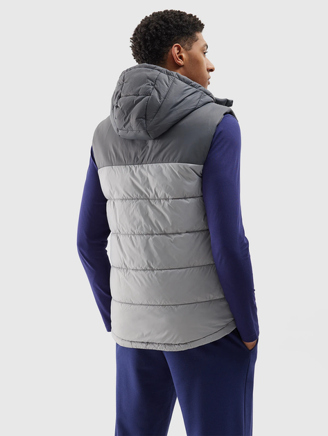 Безрукавка 4F synthetic-fill down vest XXL Сірий 4FWSS24TVJAM100-27S - изображение 2