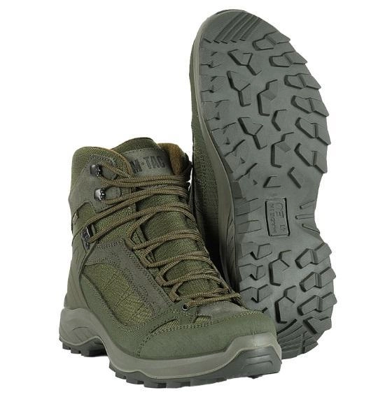 Высокие трекинговые ботинки M-Tac Осенне-зимняя обувь 43 Зеленые (Alop) - изображение 1