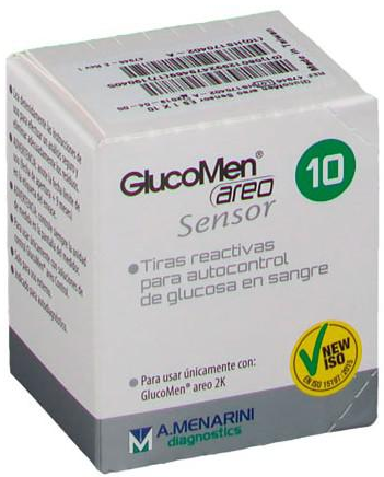 Глюкометр Menarini Group Glucomen Areo Sensor Glucosa 10 Tiras (8012992479469) - изображение 1