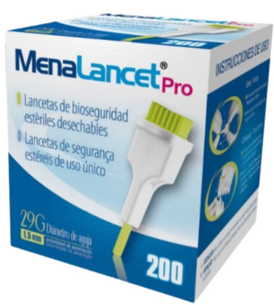 Lancety Menarini Group Menalancet Pro Lancets 29 G 200 szt (8426521421230) - obraz 1