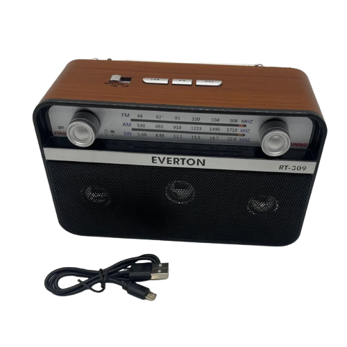 Портативний радіоприймач Everton RT-309 FM/AM/SW/Bluetooth/USB з ліхтариком - зображення 2