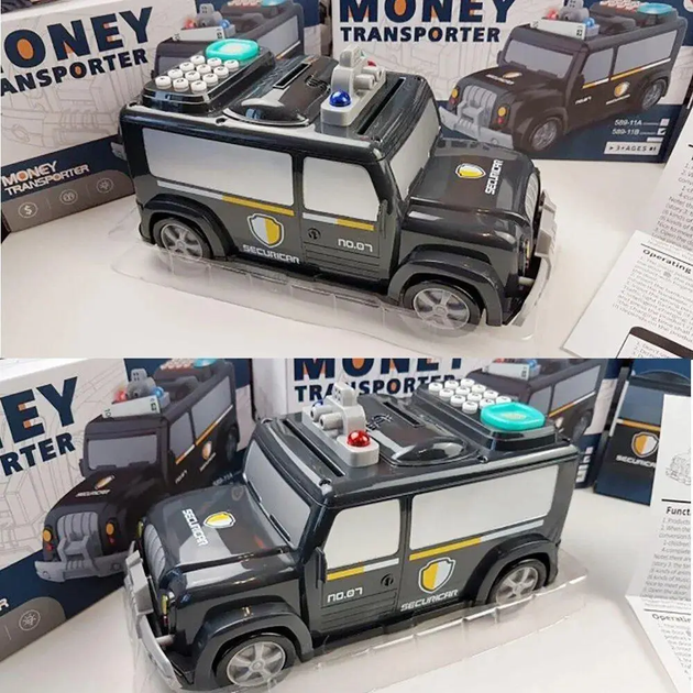 Детская копилка OPT-TOP электронная с паролем Машина Money Transporter 27х14х13 см (1756375622) - изображение 9