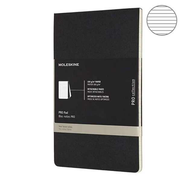Блокнот Moleskine Pad PRO середня чорна PROPAD3BK - Фото 1 Блокнот Moleskine Pad PRO середня чорна PROPAD3BK - зображення 1