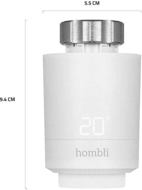 Inteligentny termostat grzejnikowy Hombli Smart Radiator Thermostat (HBRT-0109) - obraz 2