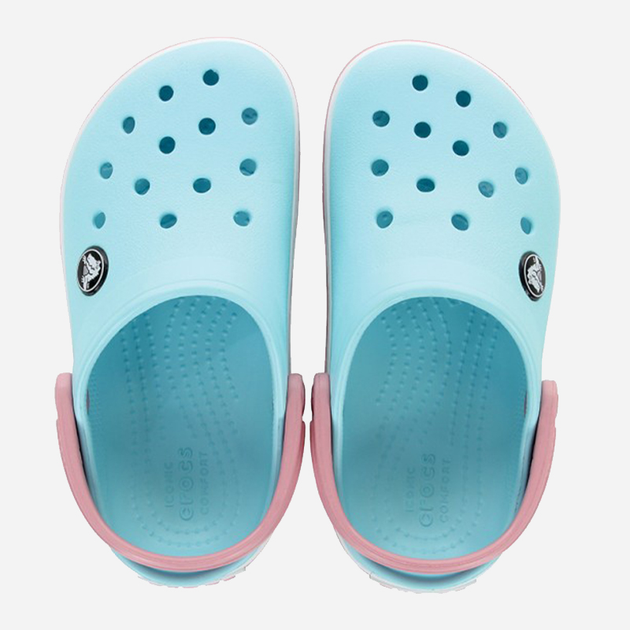 Chodaki dziecięce dla dziewczynki Crocs 207005-4S3 25-26 (C9) Miętowy/Różowy (191448738539) - obraz 4