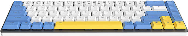 Klawiatura bezprzewodowa Dareu EK868 Bluetooth Biało-niebiesko-żółta (TK568B08605R) - obraz 2
