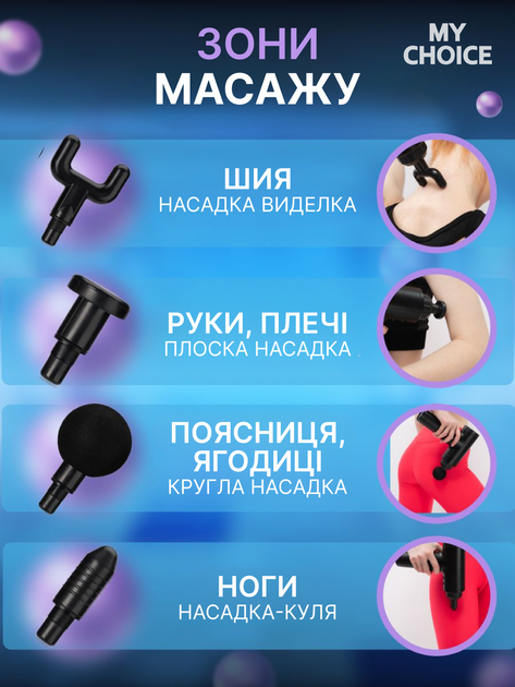 Ручной перкуссионный аккумуляторный массажный пистолет Fascial Gun - изображение 3