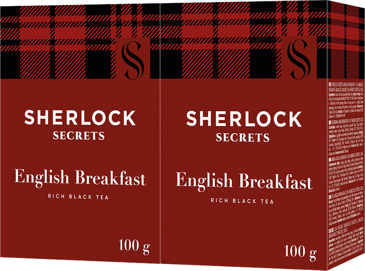 Акція на Упаковка чорного листового чаю Sherlock Secrets English Breakfast 100 г х 2 шт від Rozetka