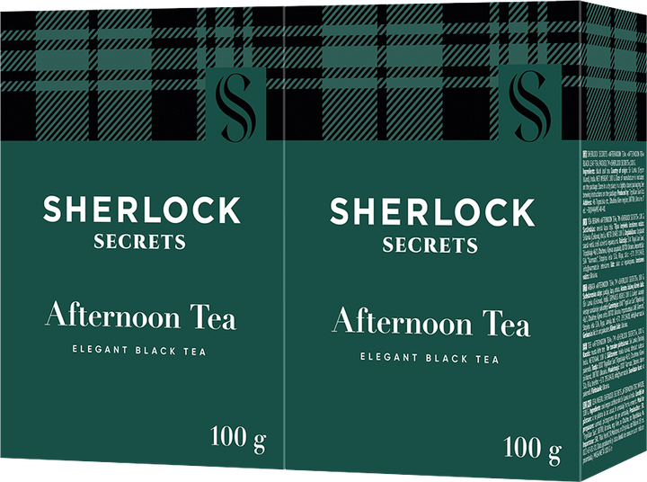 Акція на Упаковка чорного листового чаю Sherlock Secrets Afternoon Tea 100 г х 2 шт від Rozetka