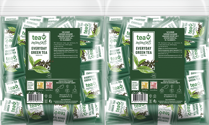 Акція на Упаковка зеленого чаю Tea Moments Everyday Green Tea 50 сашетів х 2 шт від Rozetka