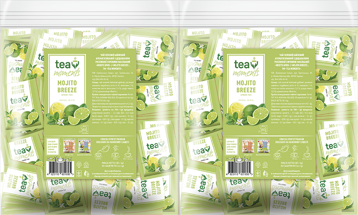 Акція на Упаковка зеленого чаю Tea Moments Mojito Breeze 50 сашетів х 2 шт від Rozetka
