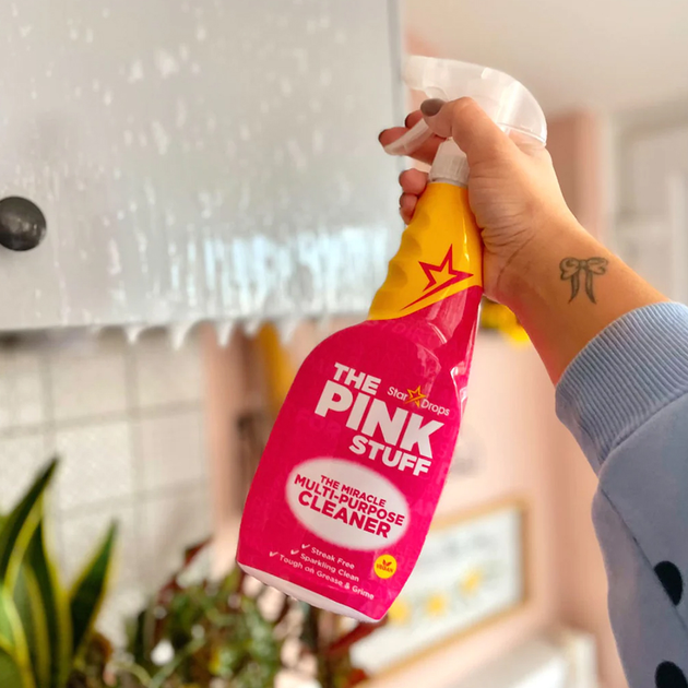 Багатоцільовий очисник-спрей для твердих поверхонь Pink Stuff Multi-Purpose Cleaner 750 мл - Фото 3 Багатоцільовий очисник-спрей для твердих поверхонь Pink Stuff Multi-Purpose Cleaner 750 мл - зображення 3