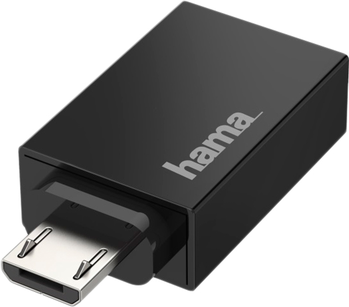 Adapter Hama OTG Micro USB — USB 2.0 Czarny (00200307) - obraz 1