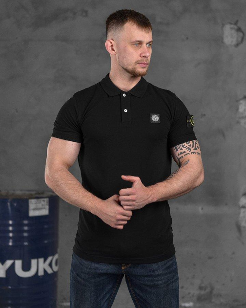 Футболка/Поло Stone Island black mini logo ВТ6845 L - зображення 1