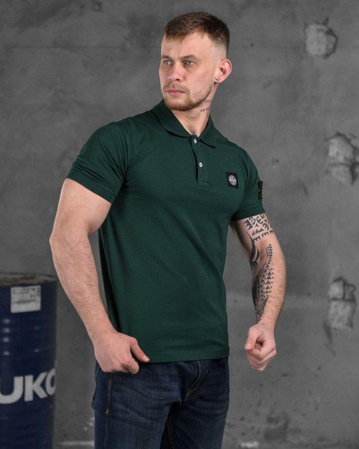 Футболка/Поло Stone Island green mini logo ВТ6843 XL - изображение 2