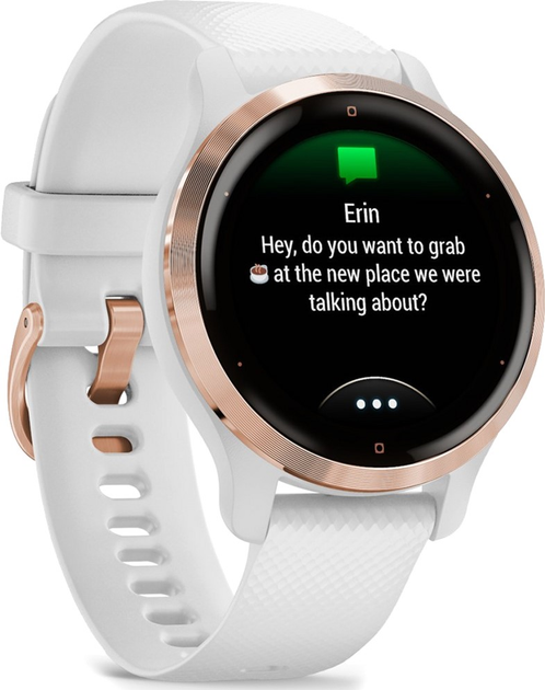 Zegarek sportowy Garmin Venu 2S Rose Gold Bezel with White Case and Silicone Band (010-02429-13) - obraz 3