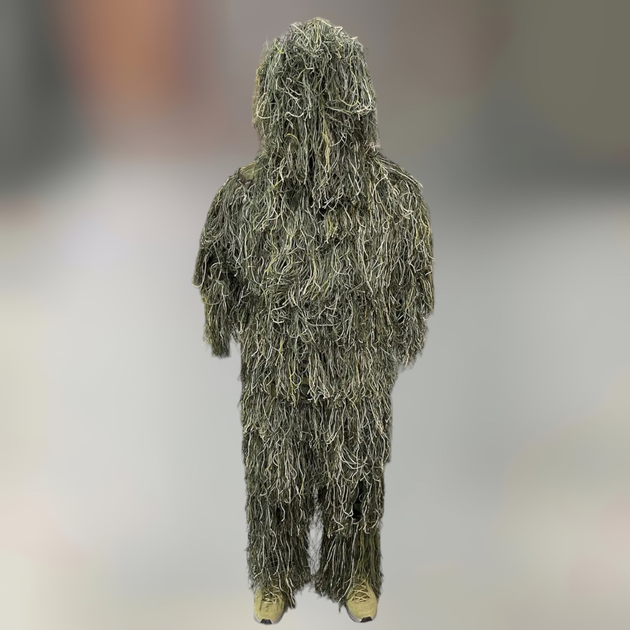 Маскувальний костюм Кікімора (Geely), нитка woodland, розмір S-M до 75 кг, костюм розвідника, маскхалат кікімора - зображення 1