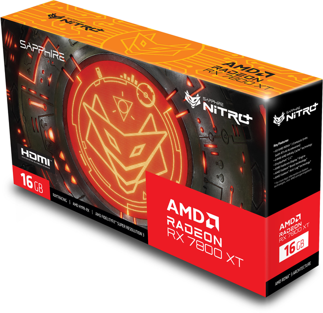 Відеокарта Sapphire PCI-Ex Radeon RX 7800 XT Nitro+ 16GB GDDR6 (256bit) (2565/19500) (2 х HDMI, 2 x DisplayPort) (11330-01-20G) - зображення 5