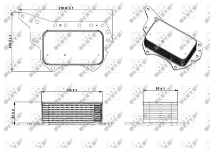 Охолоджувач оливи, моторна олива NRF 31337 NRF (31337) - зображення 2