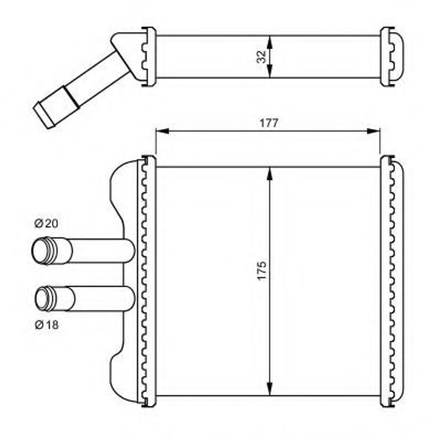 Теплообменник, система отопления салона NRF 54237 NRF (54237) - изображение 1