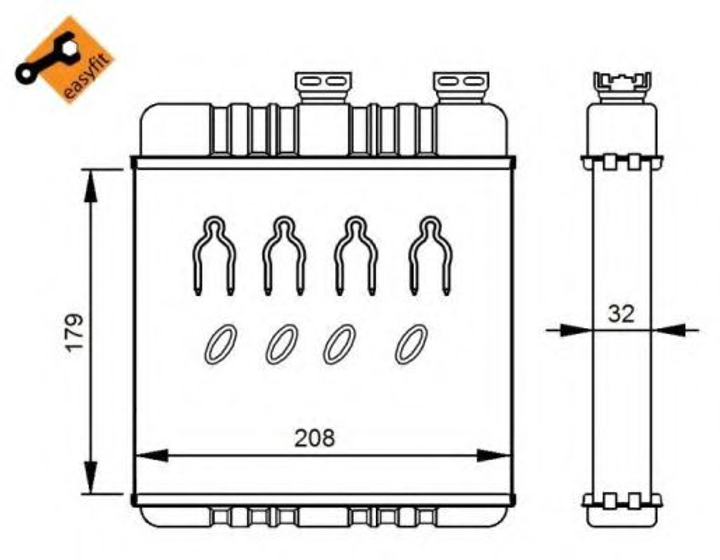 Теплообмінник, система опалення салону NRF 54279 NRF (54279) - зображення 1