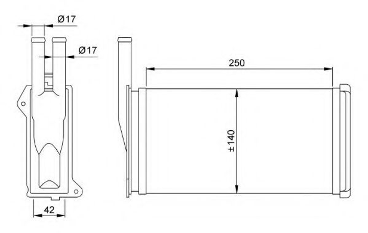 Теплообменник, система отопления салона NRF 58638 NRF (58638) - изображение 1