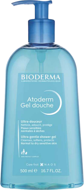 Żel pod prysznic Bioderma Atoderm Ultra Gentle nawilżający do skóry suchej i wrażliwej 500 ml (3401399372407) - obraz 1