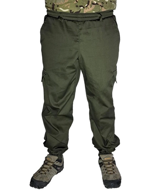 Чоловічі тактичні літні штани Джогери р. 2XL 58-60 Хакі - зображення 1