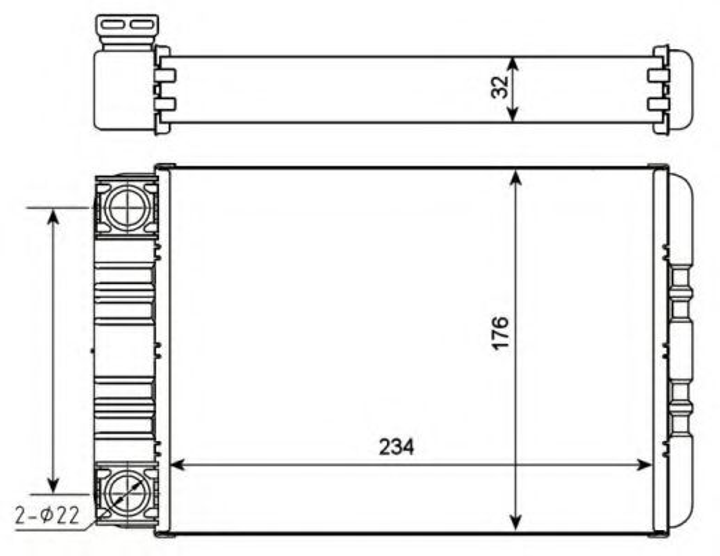 Теплообмінник, система опалення салону NRF 54274 NRF (54274) - зображення 1