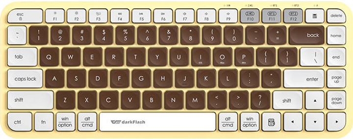 Клавіатура бездротова Darkflash V200 Mocha Keyboard (4710343795049) - зображення 1