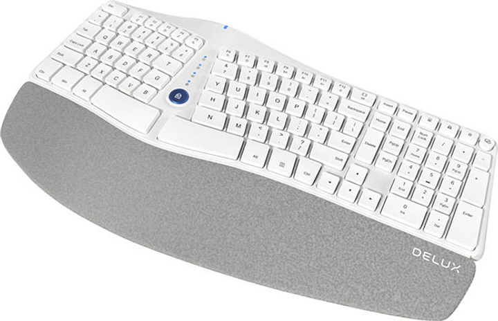 Клавіатура бездротова Delux GM901D BT 2.4G Біла (6938820413493) - зображення 2