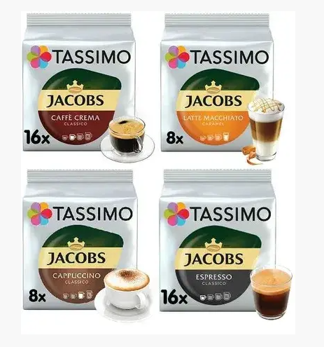 Набор кофе в капсулах Jacobs Tassimo 48 шт - Фото 1 Набор кофе в капсулах Jacobs Tassimo 48 шт - изображение 1
