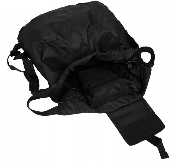 Рюкзак-мішок складний тактичний Mil-Tec Водостійкий 10Л Чорний ROLL-UP RUCKSACK SCHWARZ (14049002-10) - зображення 6
