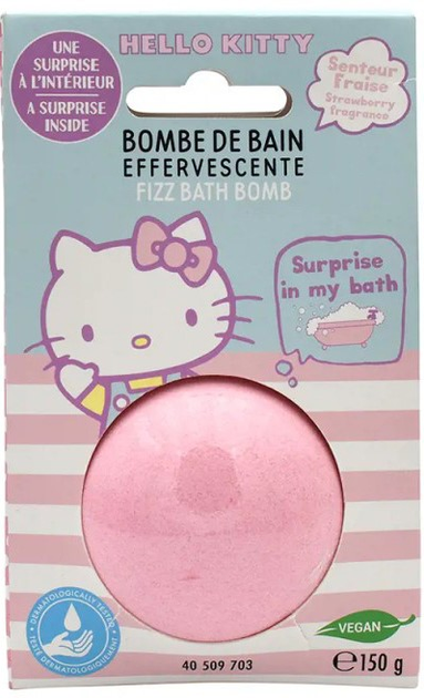 Бомбочка для ванни Hello Kitty Полуниця 150 г (3661075298869) - зображення 1