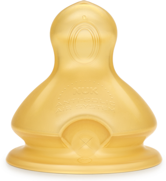 Латексна соска Nuk Latex Teat Wide Mouth Size 1 2 шт (4008600181873) - зображення 3