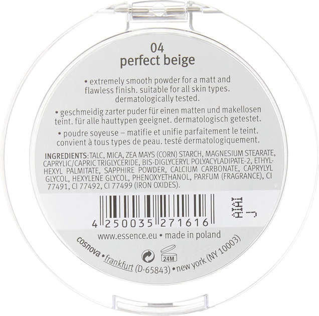 Puder matujący Essence Cosmetics 04 Perfect Beige w kompakcie 12 g (4250035271616) - obraz 3