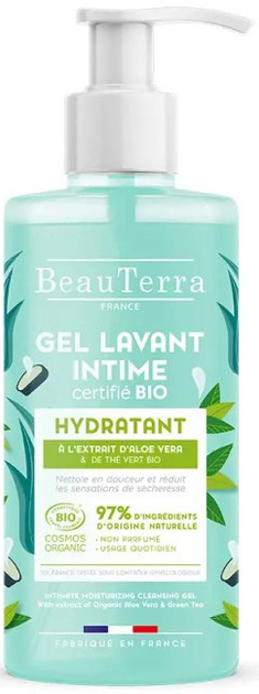 Nawilżający żel do higieny intymnej Beauterra z aloesem i ekstraktem z zielonej herbaty 500 ml (3770008167599) - obraz 1