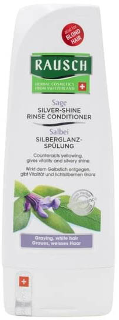 Odżywka Rausch Sage Silver-Shine Rinse do włosów siwych i rozjaśnianych przeciw zażółceniu z szałwią 200 ml (7621500123155) - obraz 1