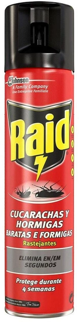 Захисний спрей Raid Insecticde від тарганів і мурах 400 мл (5000204750713) - зображення 1