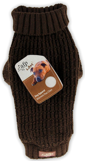 Sweter All For Paws Knitted Dog Sweater Fishermans XS 20.3 cm Brown (0847922052881) - obraz 1